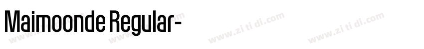 Maimoonde Regular字体转换